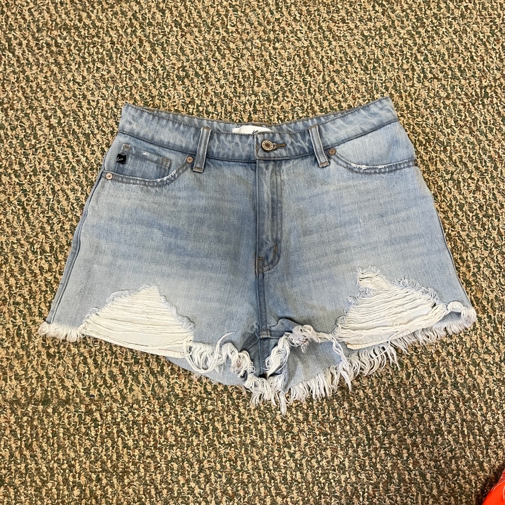 KanCan Blue Jean Shorts Distressed Frayed Hem